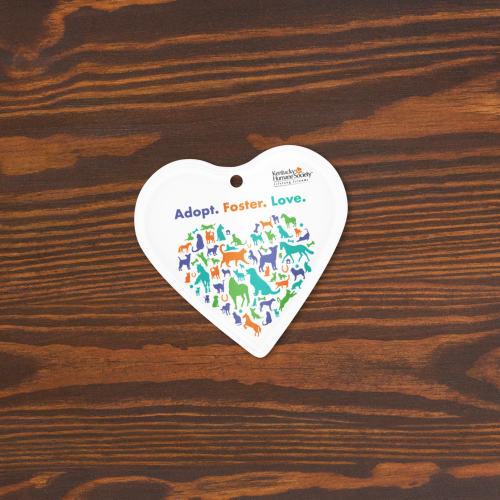 Adopt. Foster. Love. Heart Acrylic ornament