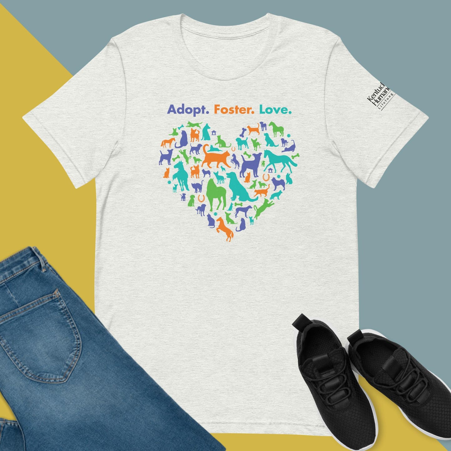 Adopt. Foster. Love. Heart Unisex t-shirt