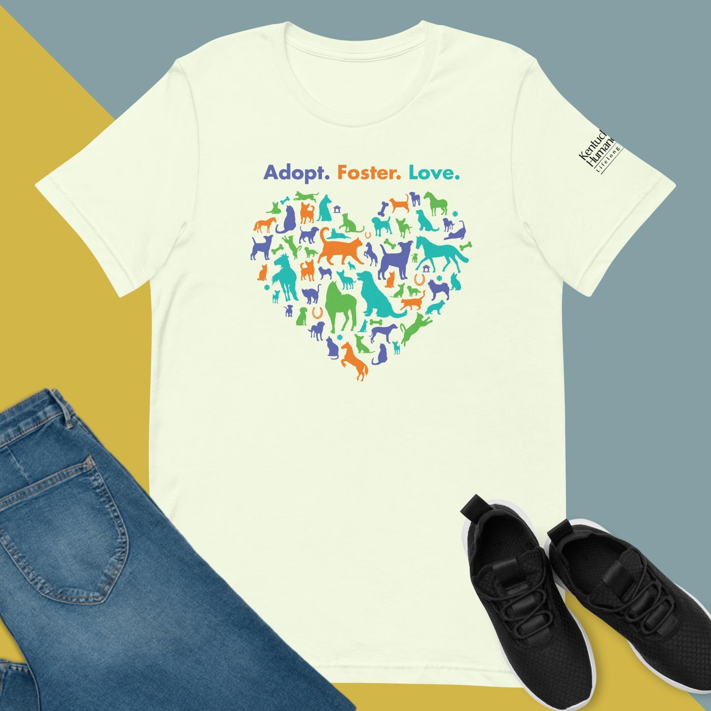 Adopt. Foster. Love. Heart Unisex t-shirt