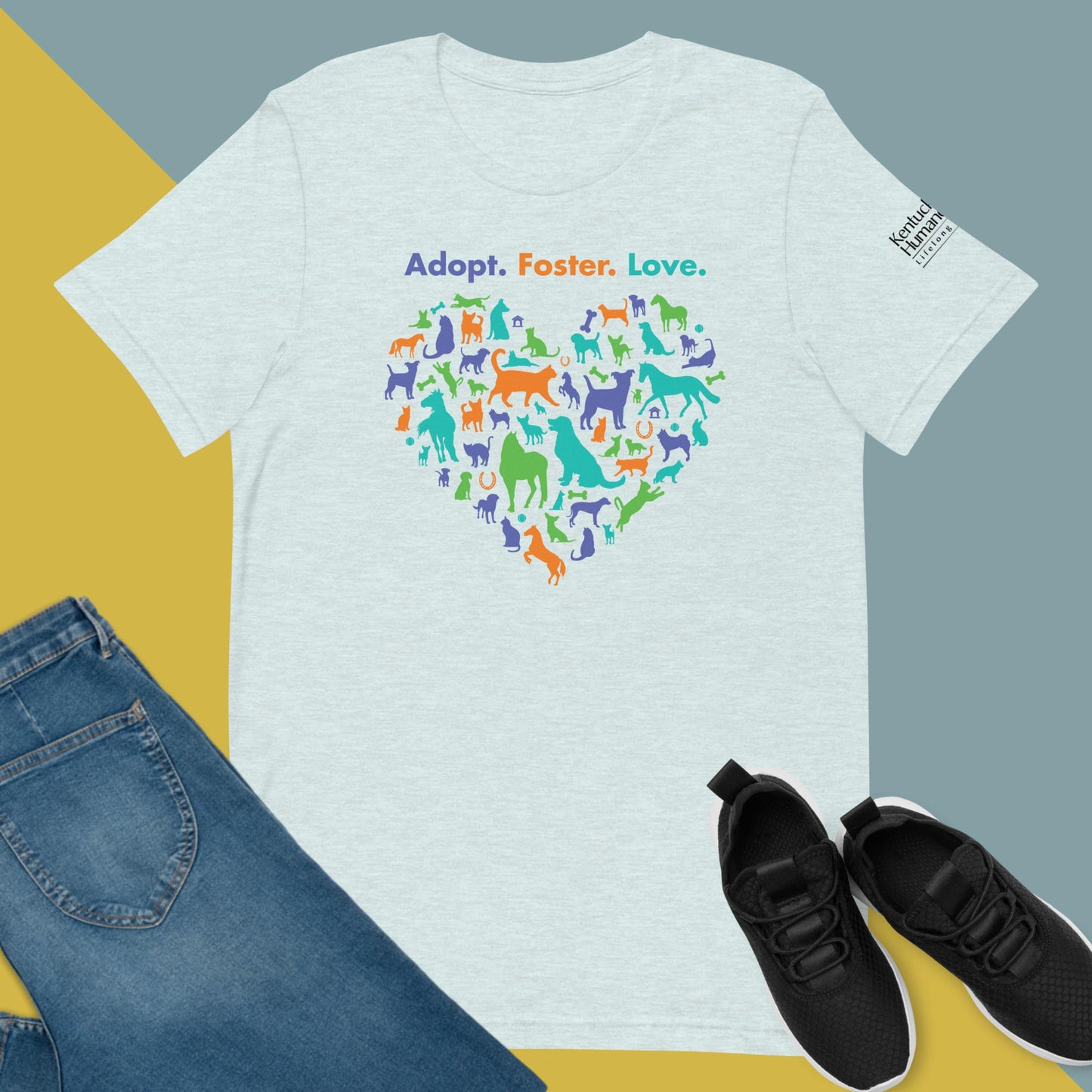 Adopt. Foster. Love. Heart Unisex t-shirt