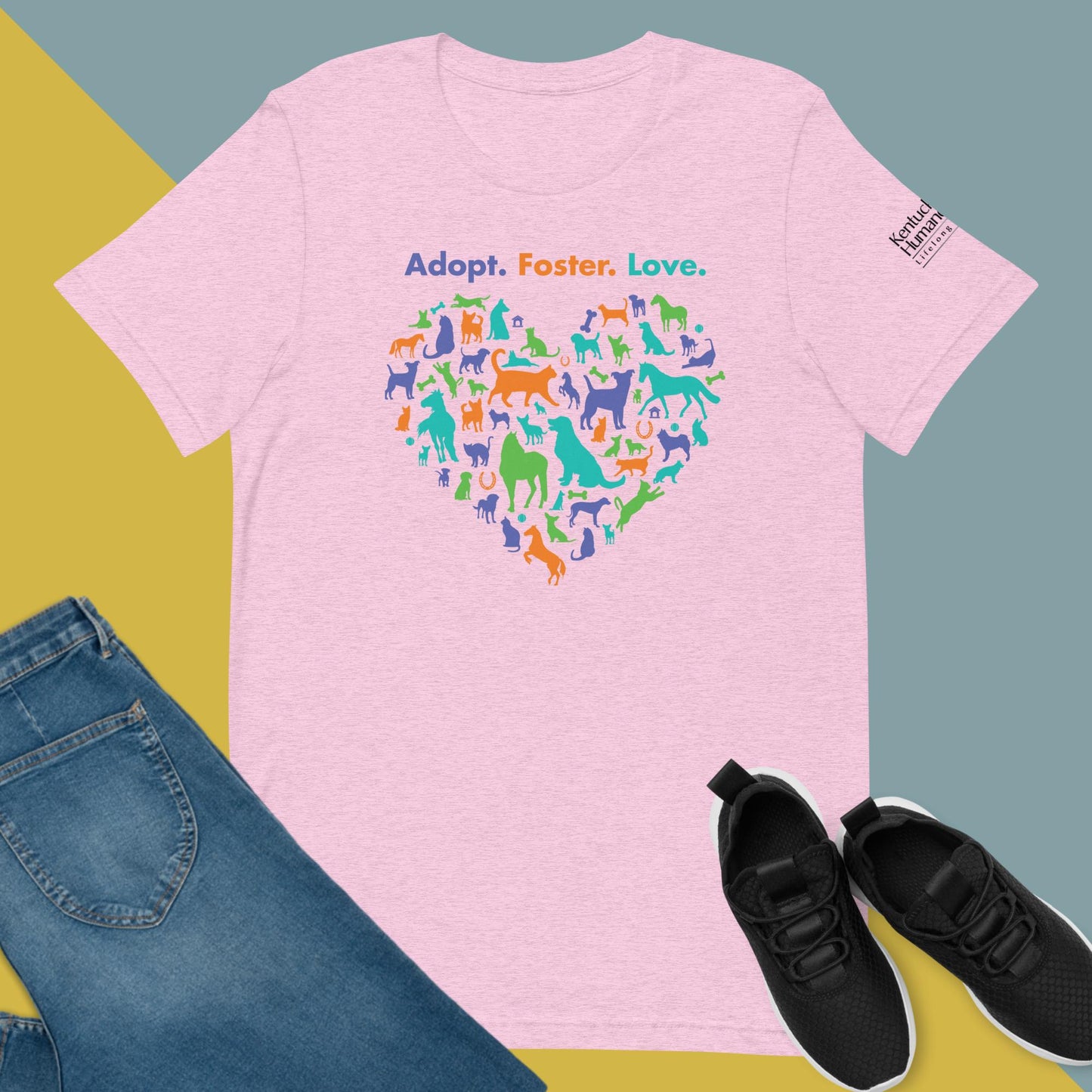 Adopt. Foster. Love. Heart Unisex t-shirt