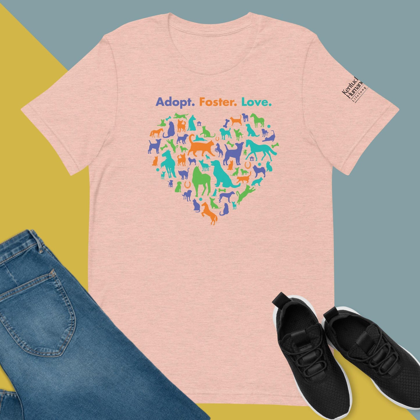 Adopt. Foster. Love. Heart Unisex t-shirt