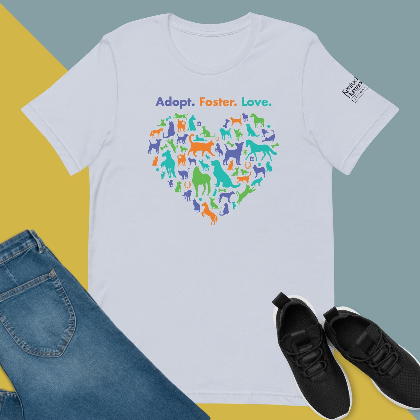 Adopt. Foster. Love. Heart Unisex t-shirt