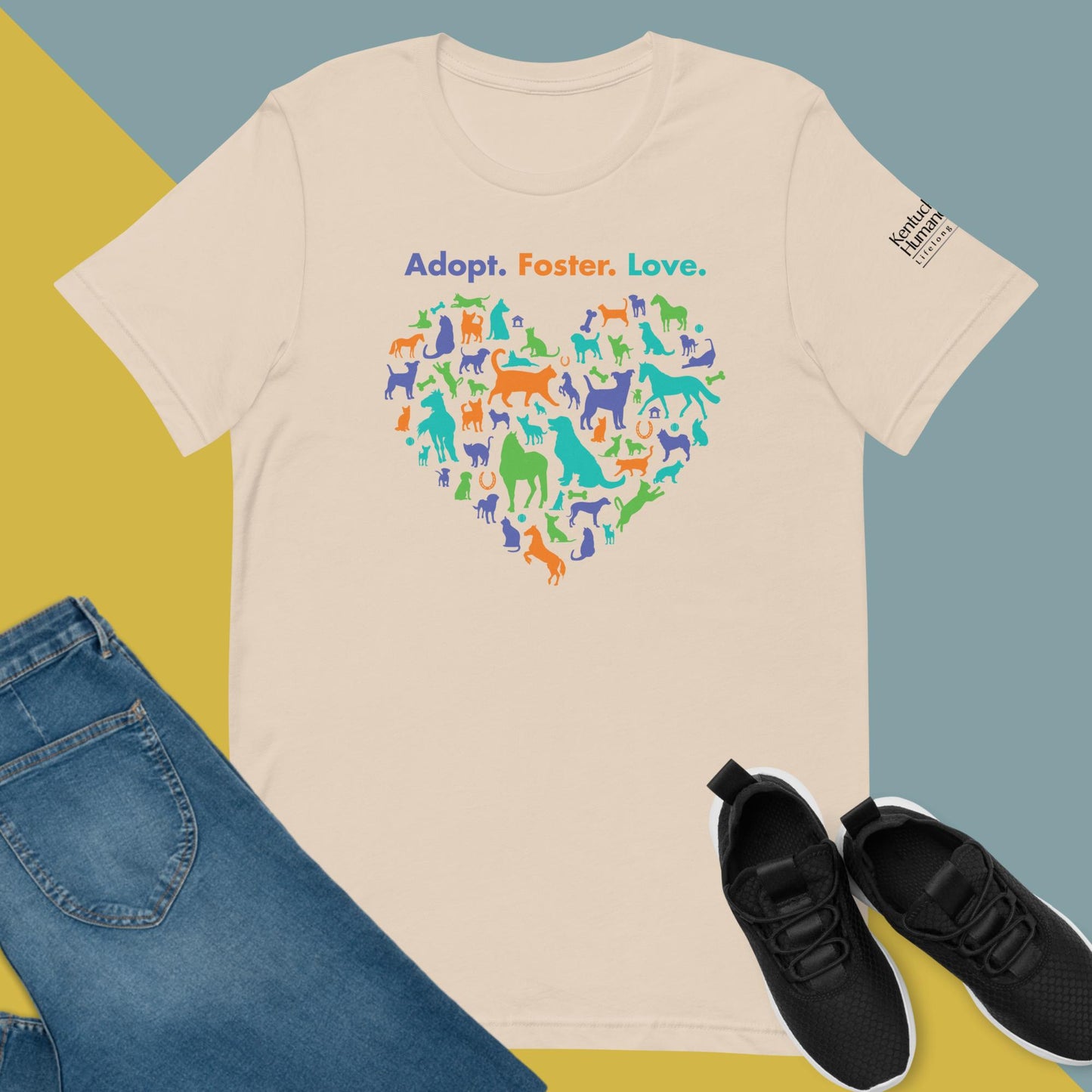 Adopt. Foster. Love. Heart Unisex t-shirt