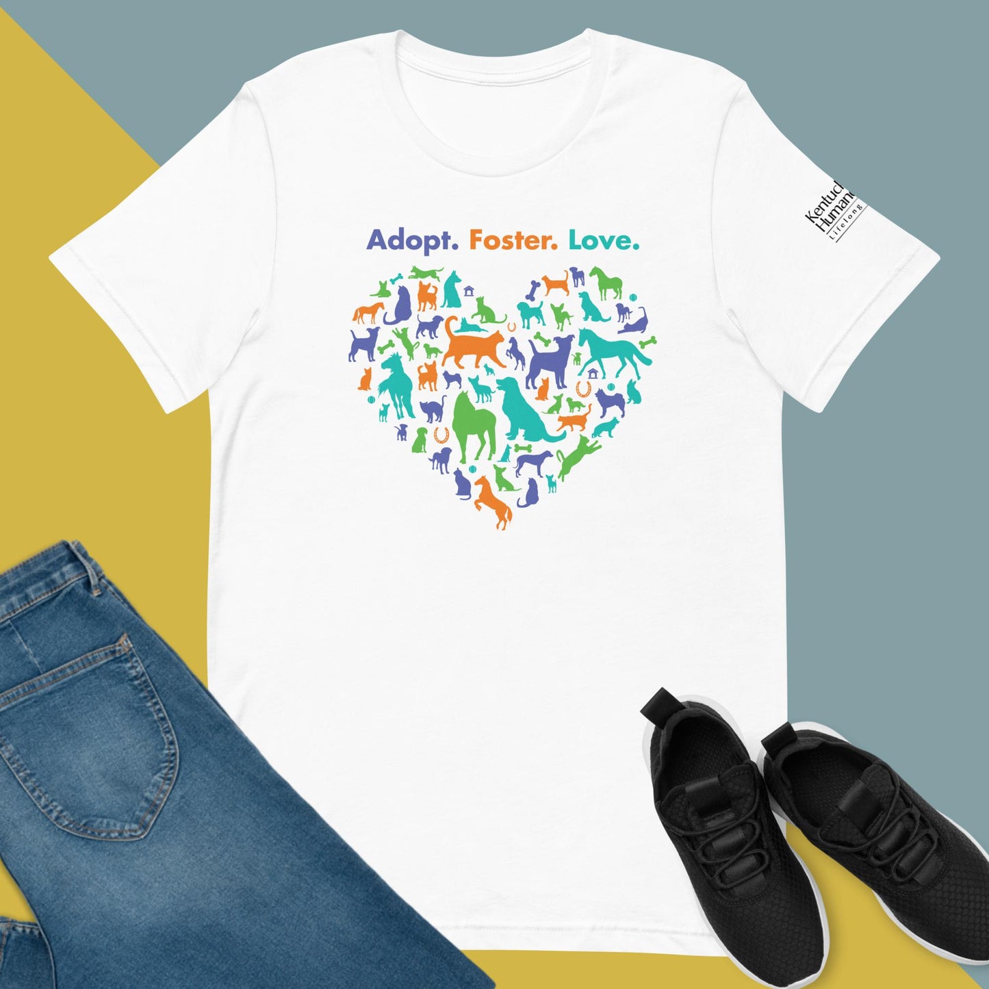 Adopt. Foster. Love. Heart Unisex t-shirt