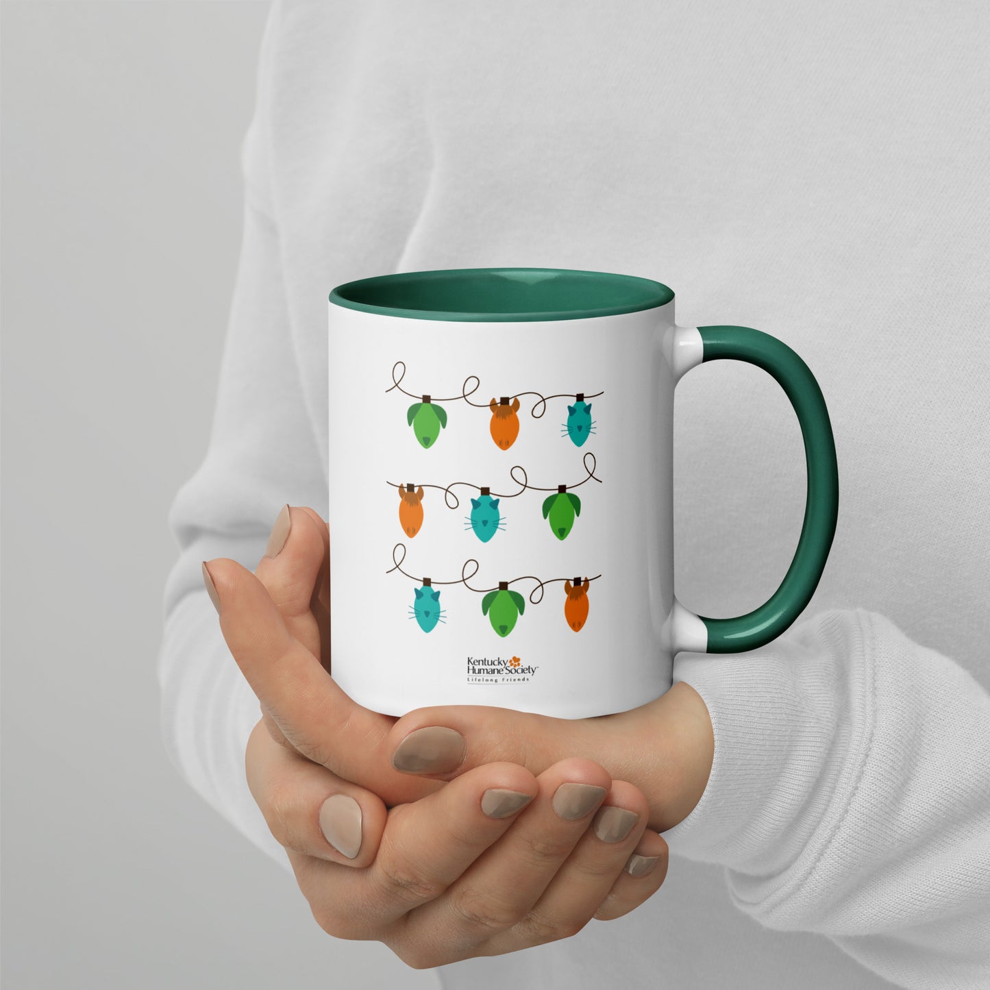 Holiday Lights Mug with Color Inside