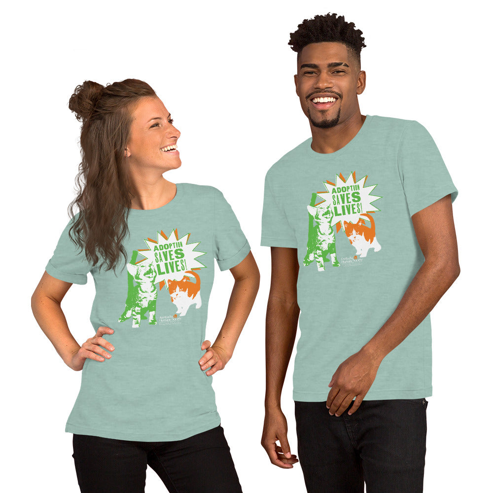 Adoption Saves Lives - Cat Lover Unisex T-shirt