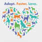 Adopt. Foster. Love. Heart Unisex t-shirt