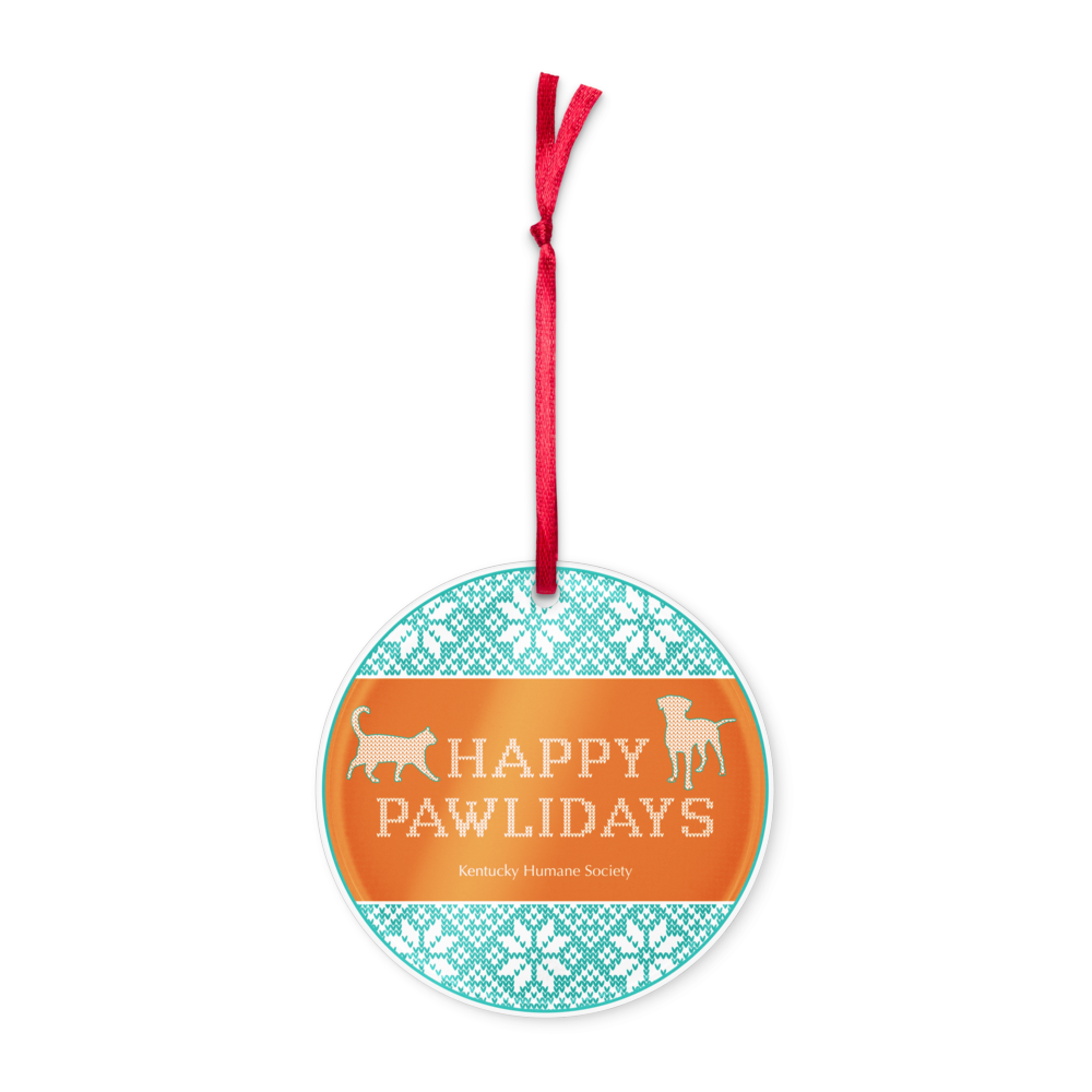 Happy Pawlidays Acrylic ornament