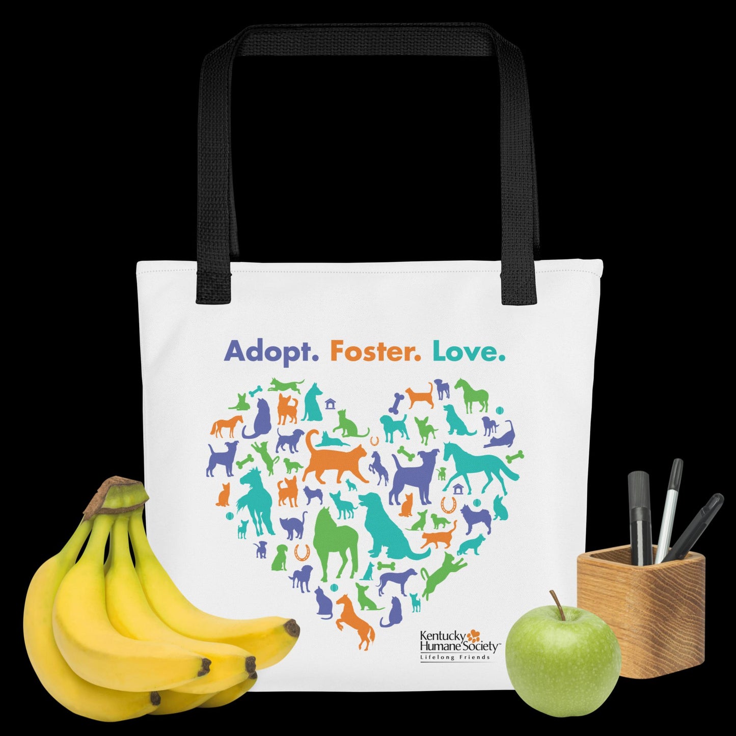 Adopt. Foster. Love. Heart Tote bag