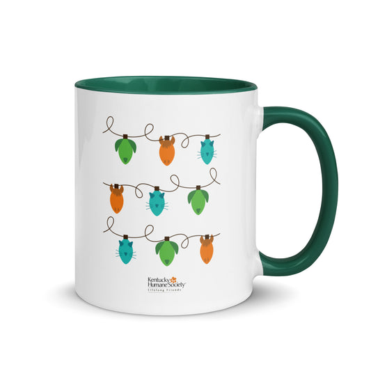 Holiday Lights Mug with Color Inside