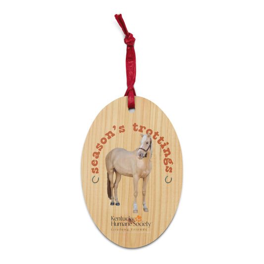 Season's Trottings Wooden Ornament/Magnet