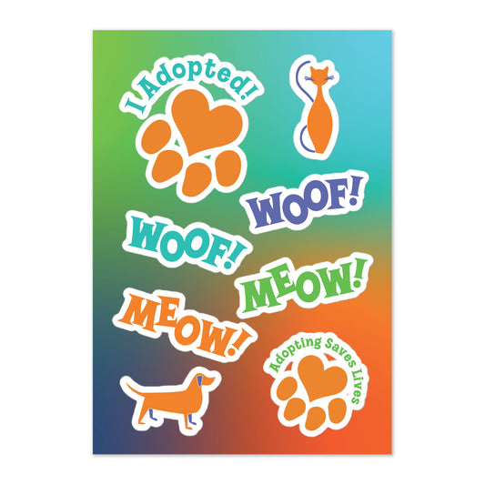 Woof! Meow! Sticker Sheet